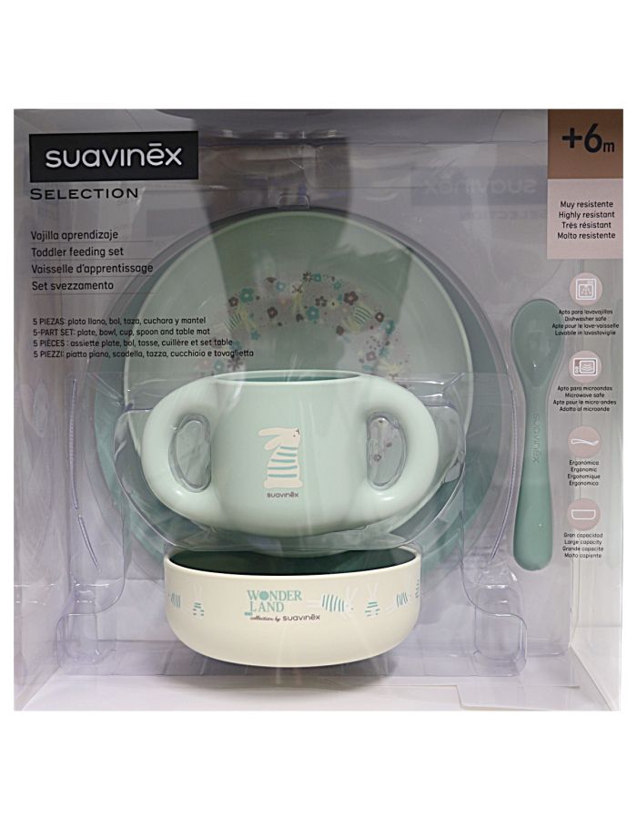 Suavinex Vajilla de Aprendizaje Verde +6m