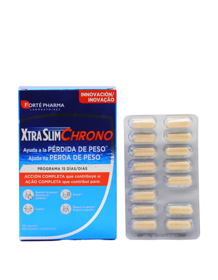 XtraSlim Chrono Pérdida de Peso 15 días 60 Cápsulas