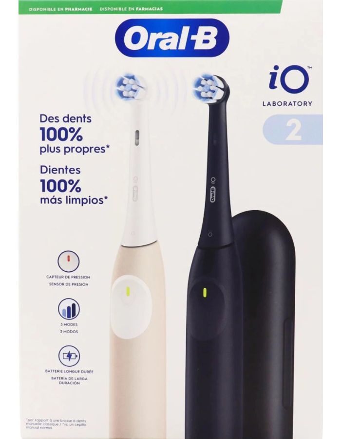 Oral B iO2 Cepillo Eléctrico Duplo Negro y Rosa