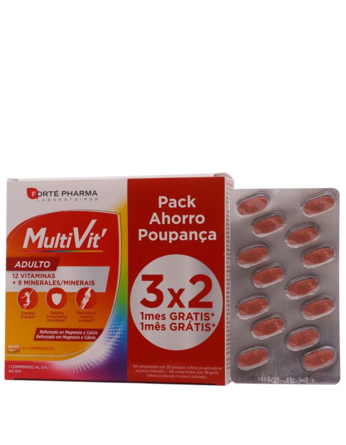 MultiVit Adulto 84 Comprimidos Forte Pharma
