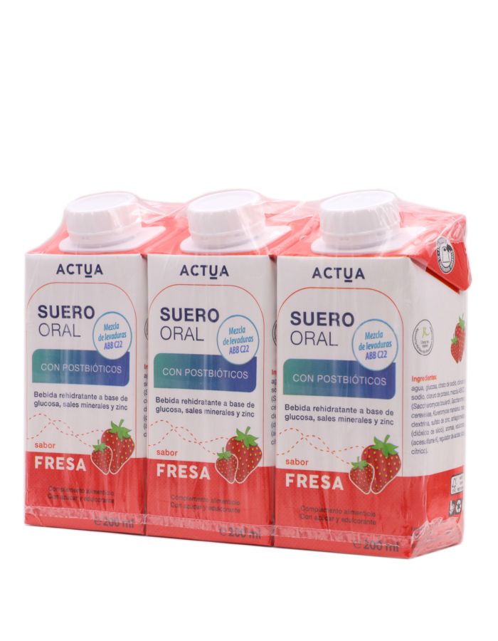 Actua Suero Oral  Fresa 200ml x 3 Pack-1         