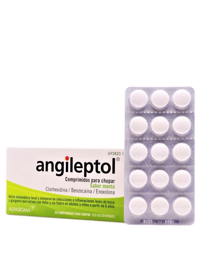 Angileptol Sabor Menta 30 Comprimidos para Chupar-1