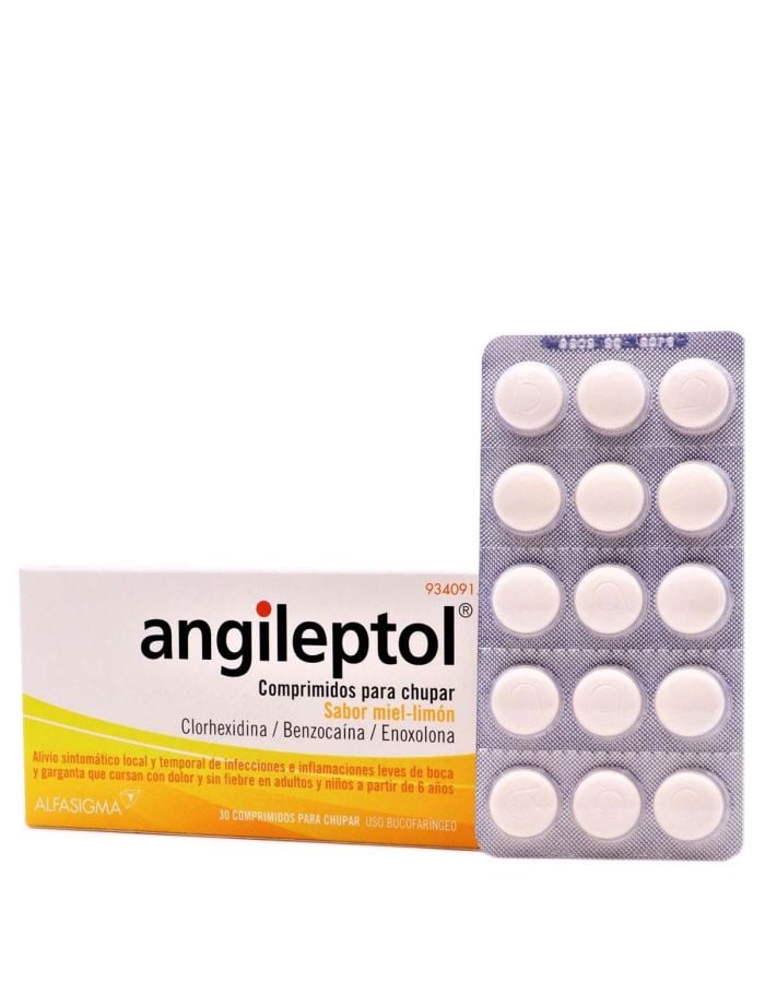 Angileptol Miel y Limón 30 Comprimidos para Chupar