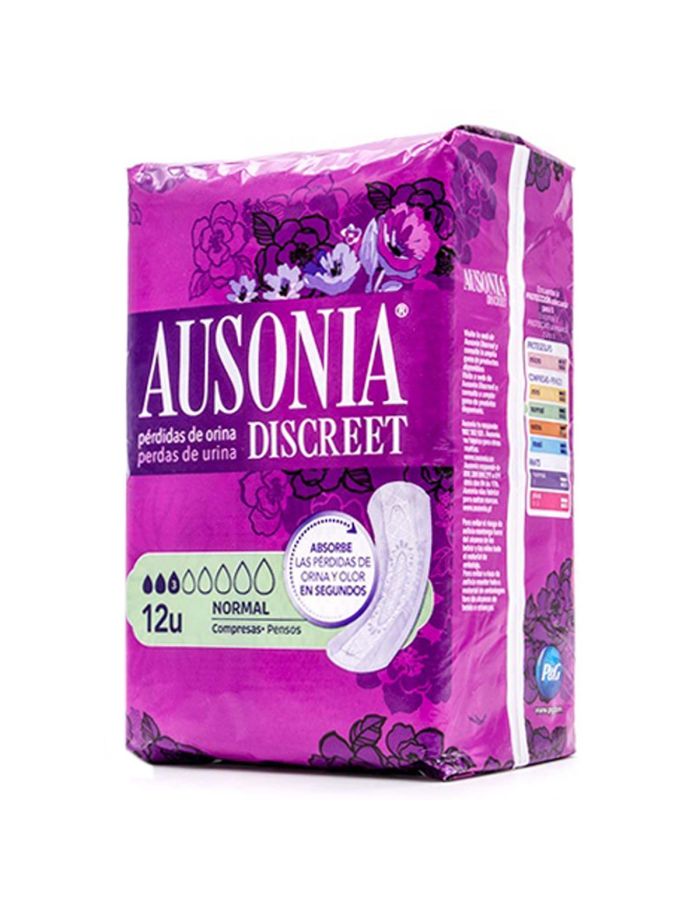 Ausonia Discreet Normal 12 Compresas Para Pérdidas de Orina