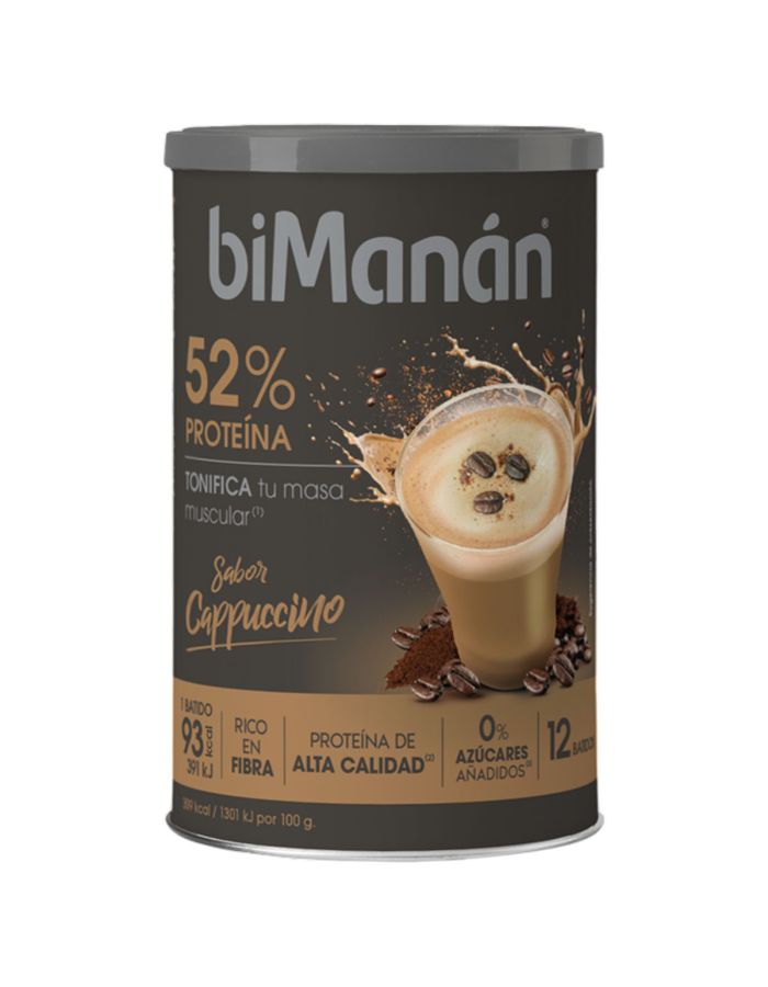 BiManán Batido Proteína Capuccino 12 Batidos Lata 