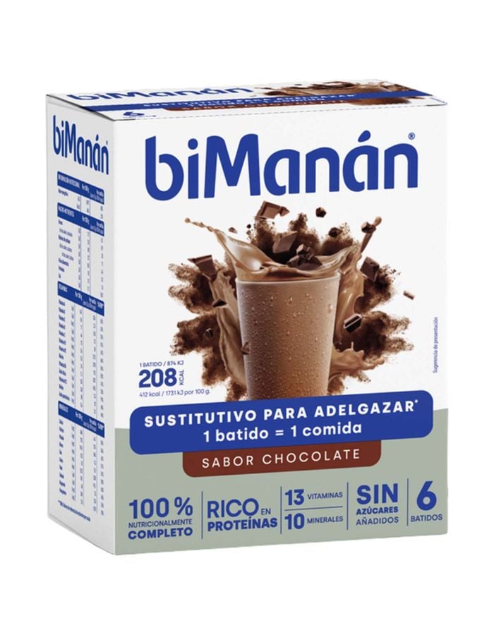 BiManán Batido Sustitutivo Chocolate 6 Batidos