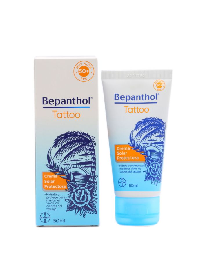 Bepanthol Tattoo Crema Solar Protectora Tatuaje SPF50+ 50ml