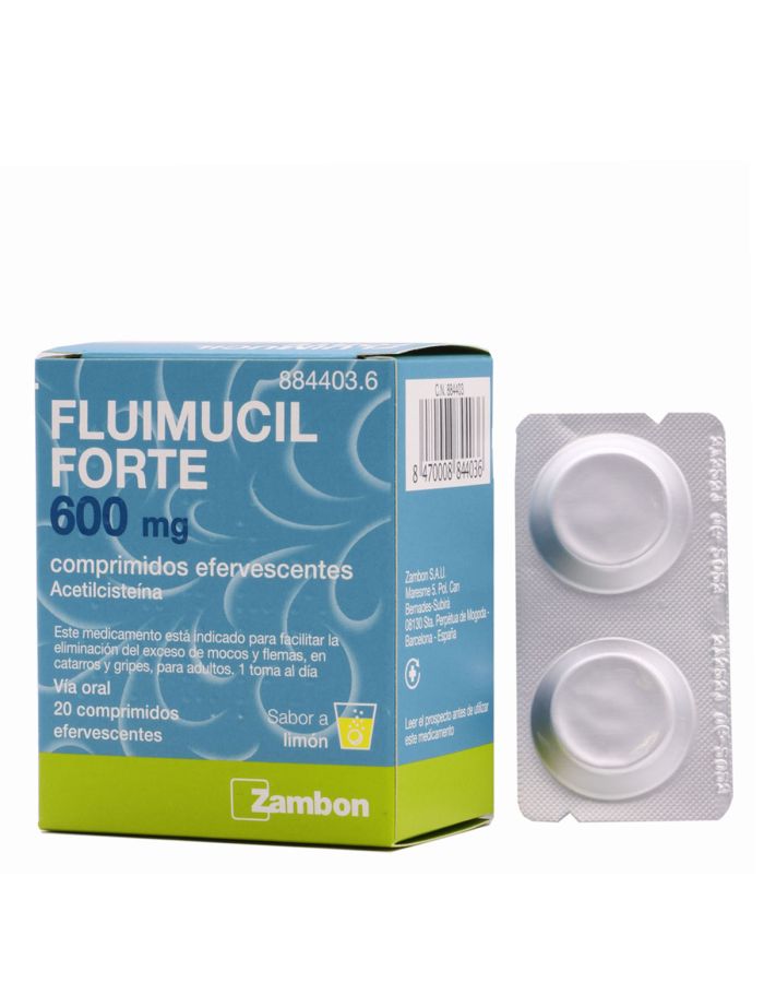 Fluimucil Forte 600 mg 20 Comprimidos Efervescentes