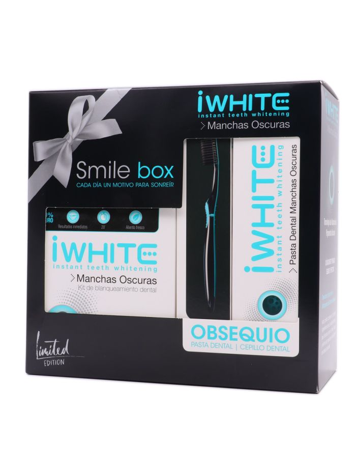 iWhite Smile Box Manchas Oscuras Kit Blanqueador Dental+Pasta+Cepillo