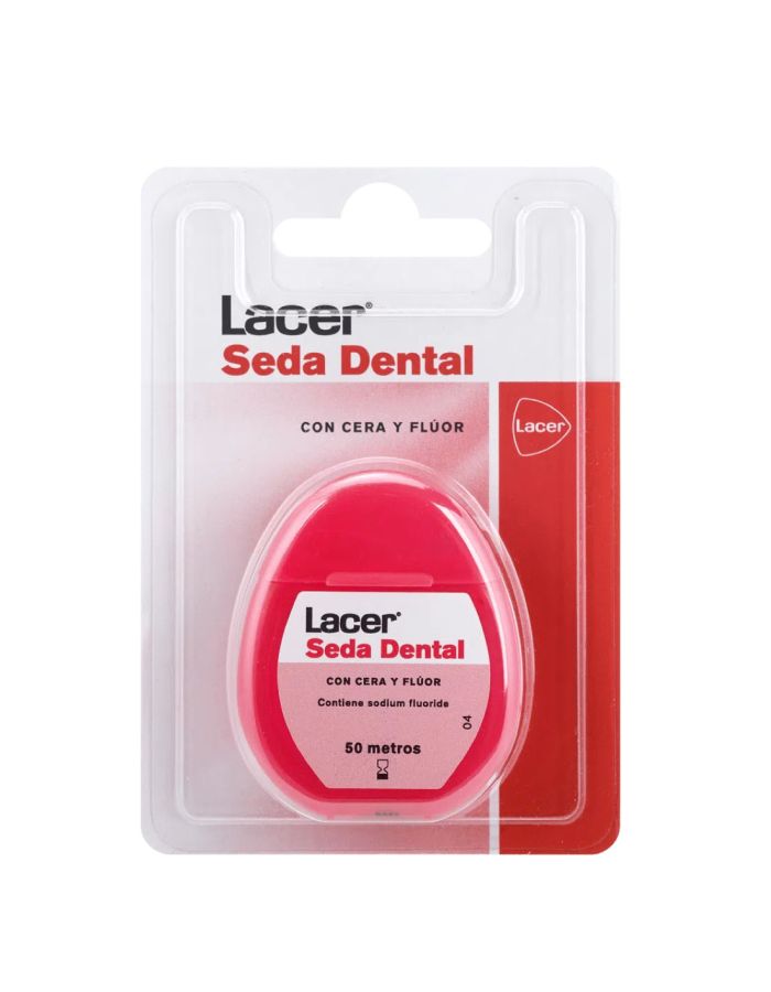 Lacer Seda Dental con Cera y Flúor 50m