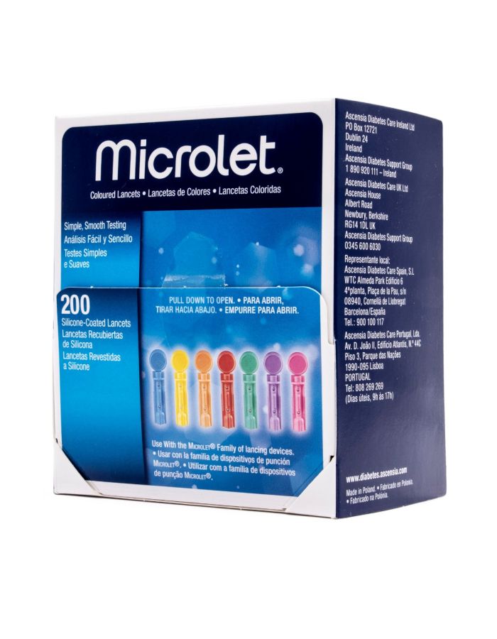 Microlet 200 Lancetas de Colores