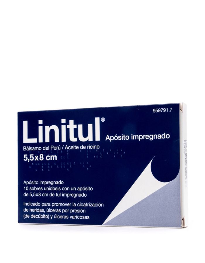Linitul Apósito Impregnado 10 Monodosis 5,5 x 8 cm