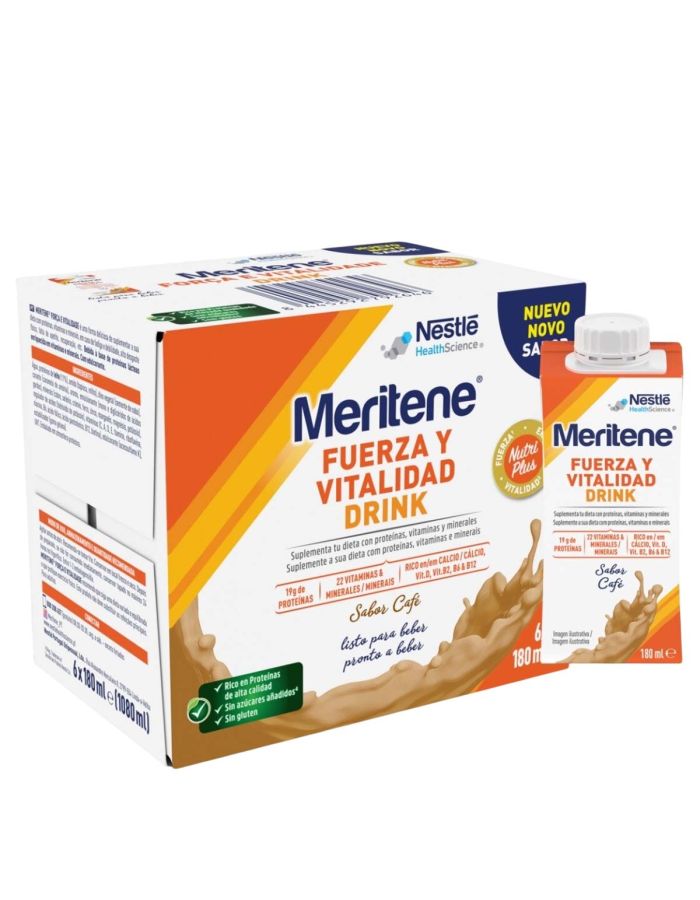 Meritene Fuerza y Vitalidad Drink Café 6 Botellas x 180ml 