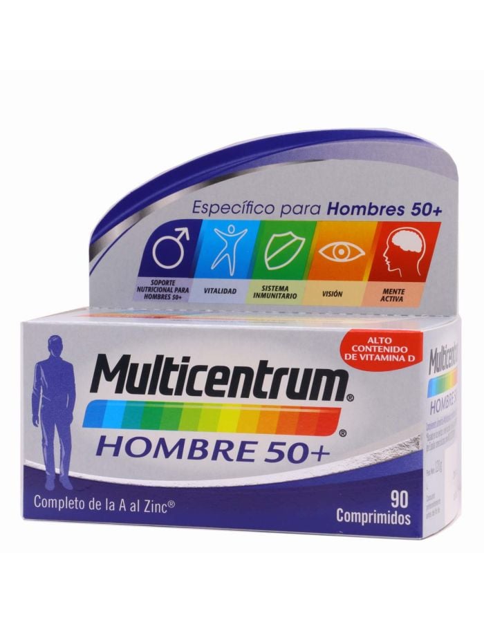 Multicentrum Hombre 50+ 90 Comprimidos Multivitamínico Multimineral