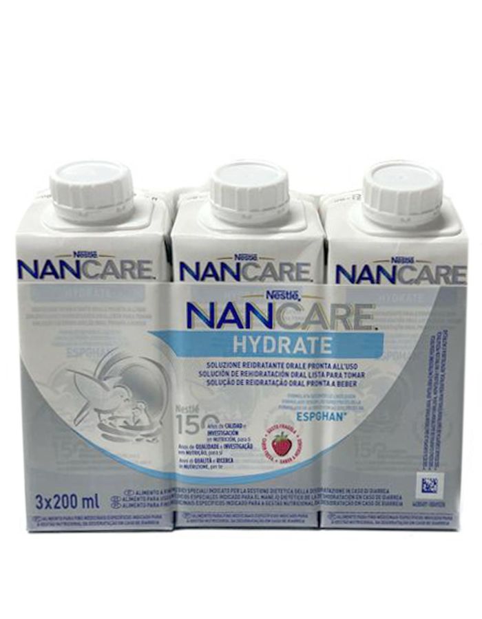 Nestle Nan Care Hydrate Líquido Fresa 3x200ml