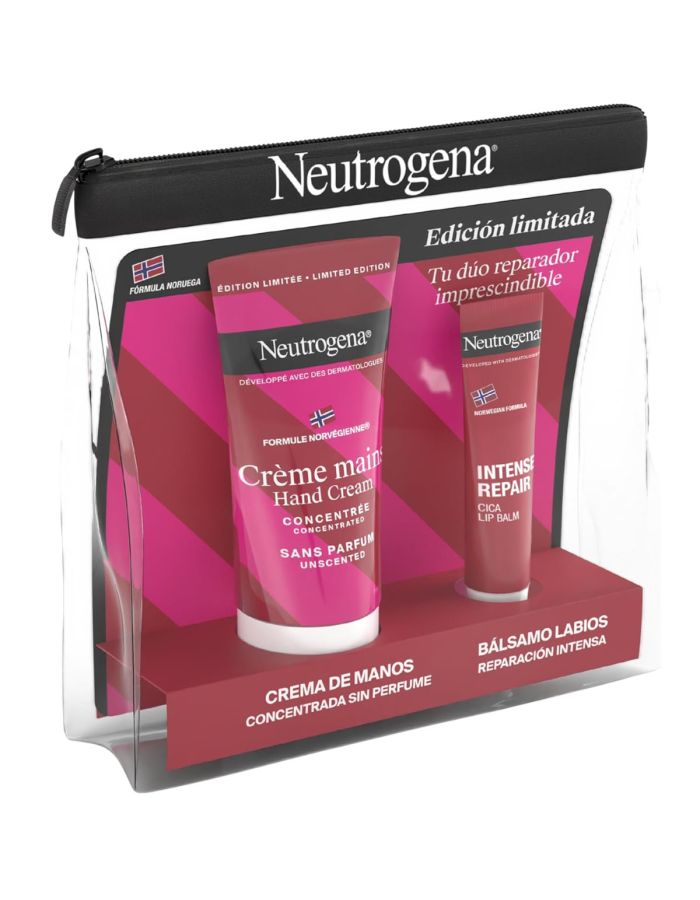 Neutrogena Crema de Manos Concentrada Sin Perfume + Bálsamo Labial Pack Edición Limitada