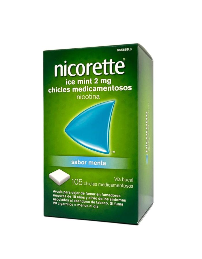 Nicorette Ice Mint 2 mg 105 Chicles Medicamentosos