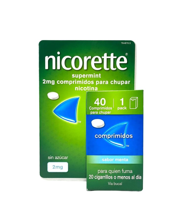Nicorette Supermint 2mg 40 Comprimidos Sabor Menta