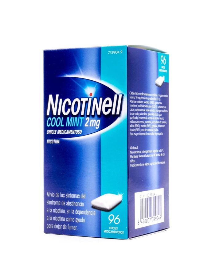 Nicotinell Cool Mint 2 mg 96 Chicles Medicamentosos
