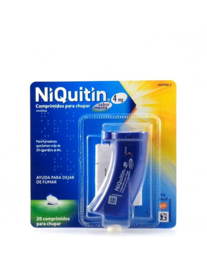 NiQuitin 4 mg 20 Comprimidos para Chupar Sabor Menta