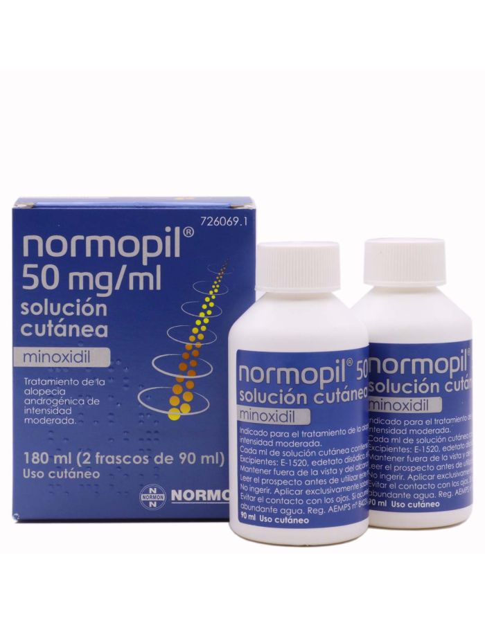 Normopil 50mg/ml Solución Cutánea 2 Frascos 90ml