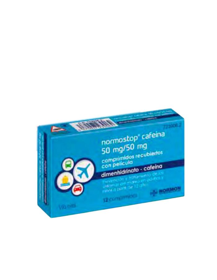 Normostop Cafeína 50 mg/50 mg 12 Comprimidos