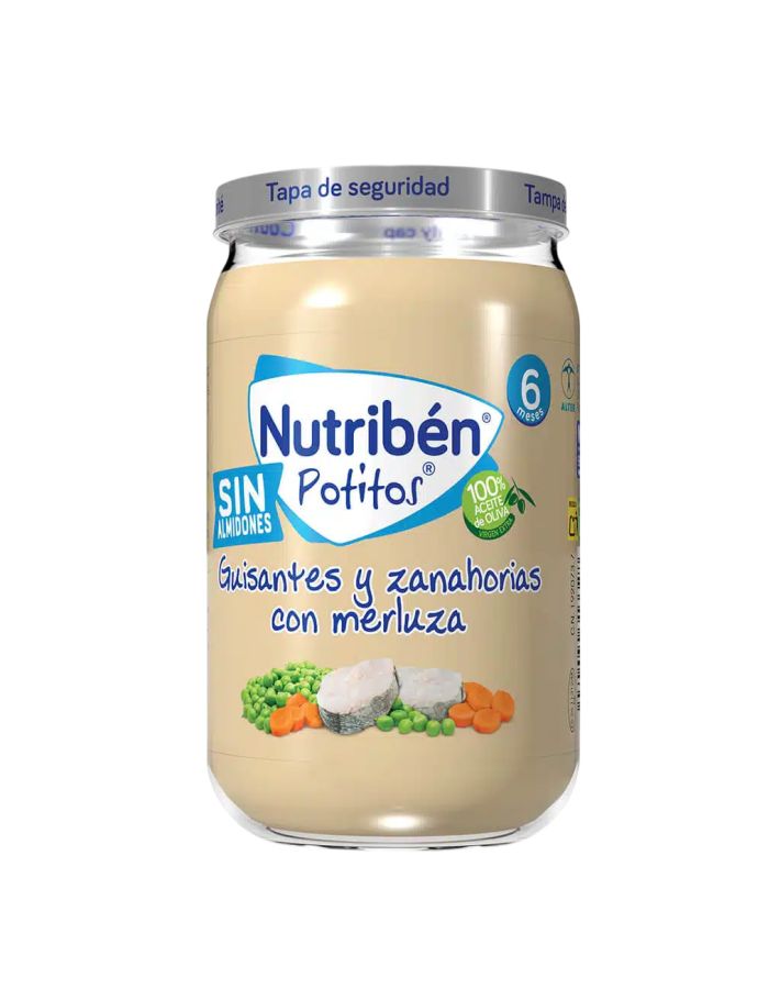 Nutriben Potitos Guisantes y Zanahorias con Merluza 235g 