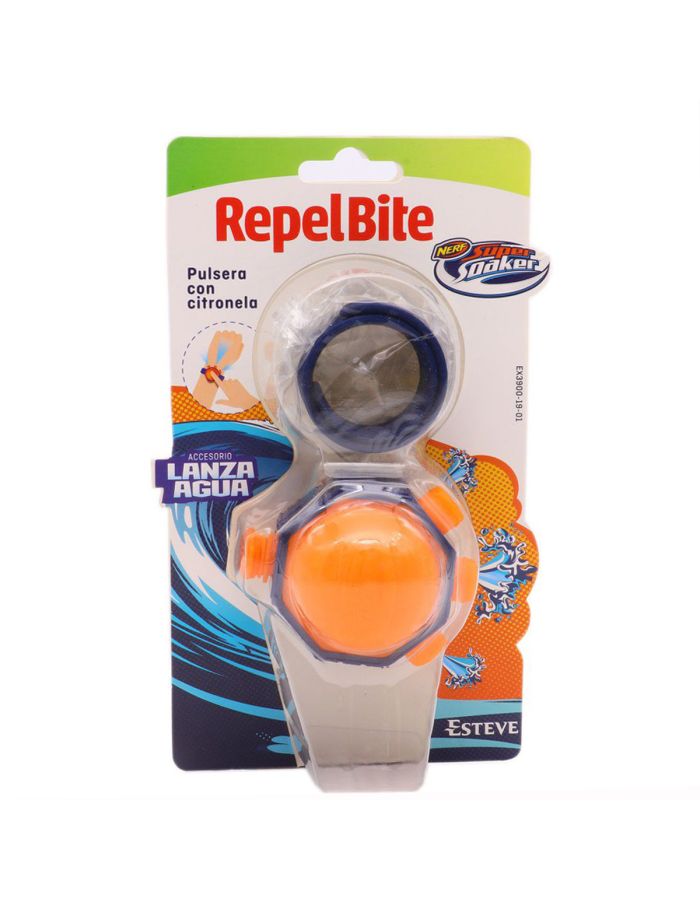 Repel Bite Pulsera con Citronela Nerf Super Sooker Accesorio Lanza Agua