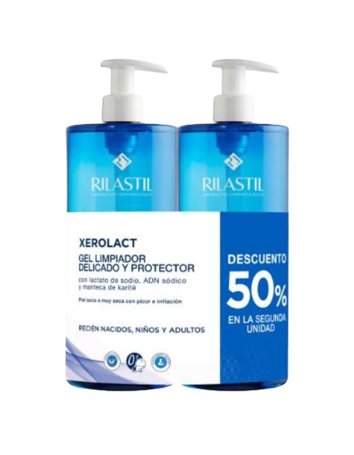 Rilastil Xerolact Gel Limpiador 1000ml x 2 Duplo