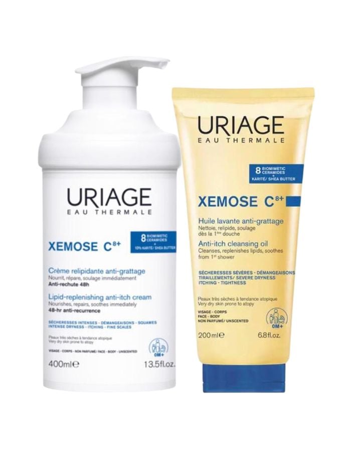 Uriage Xemose C8+ Pack Crema Antipicor 400ml + Aceite Limpiador 200ml