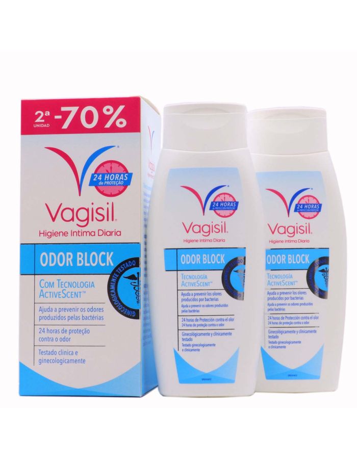 Vagisil Higiene Íntima Diaria Odor Block 250ml x 2 Duplo 2x1