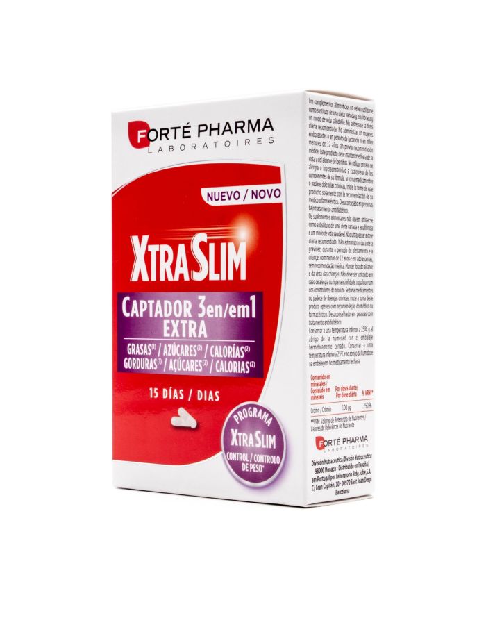 XtraSlim Captador 3 en 1 60 Cápsulas Forte Pharma