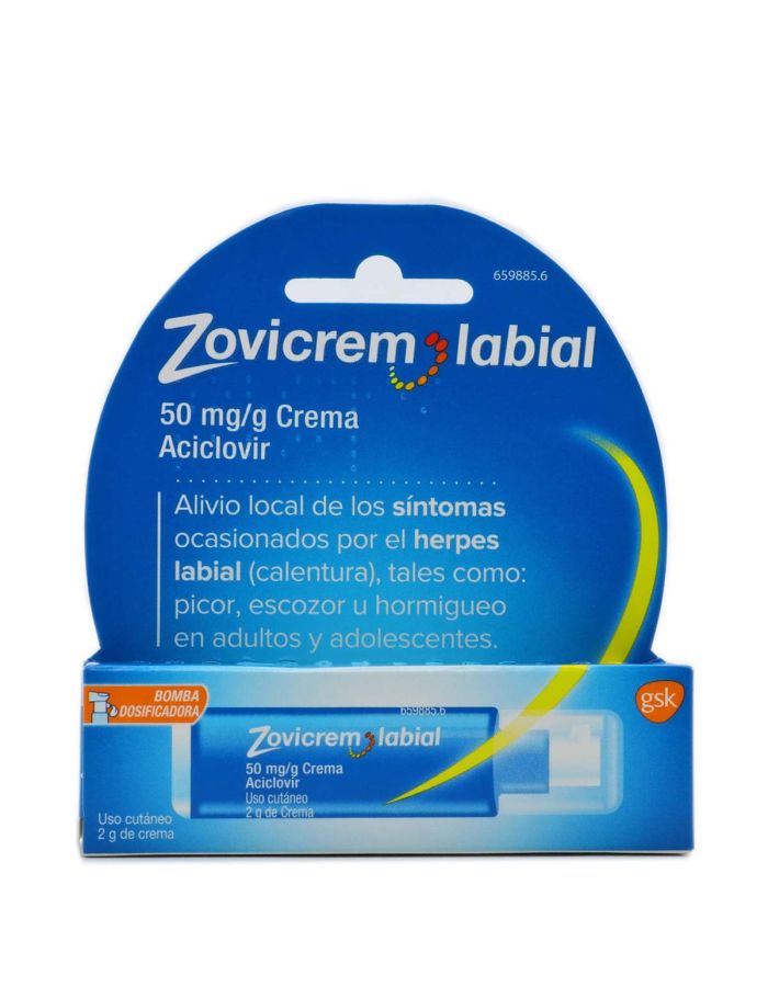 Zovicrem Labial 50 mg/g Crema Aciclovir Tubo Dosificador 2g