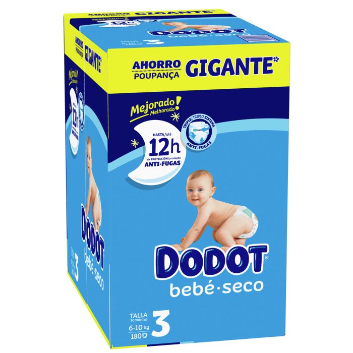 Pañales y Toallitas Dodot Bebe Seco 