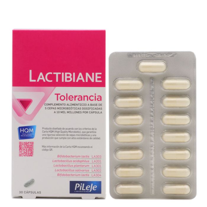 Lactibiane Tolerancia PiLeJe 30 Cápsulas 5 cepas microbióticas