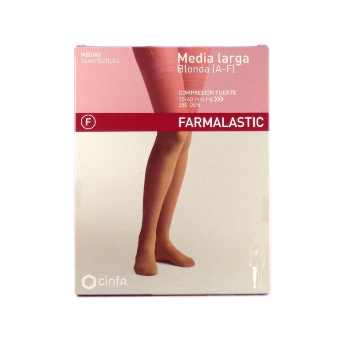 Farmalastic Media Larga Blonda Compresión Fuerte Beige Talla E 1Ud