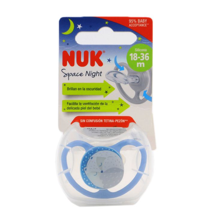 Chupete Silicona Nuk Space 18-36 M 1 U - Farmacia Online Barata Liceo.  Envíos 24/48 Horas.