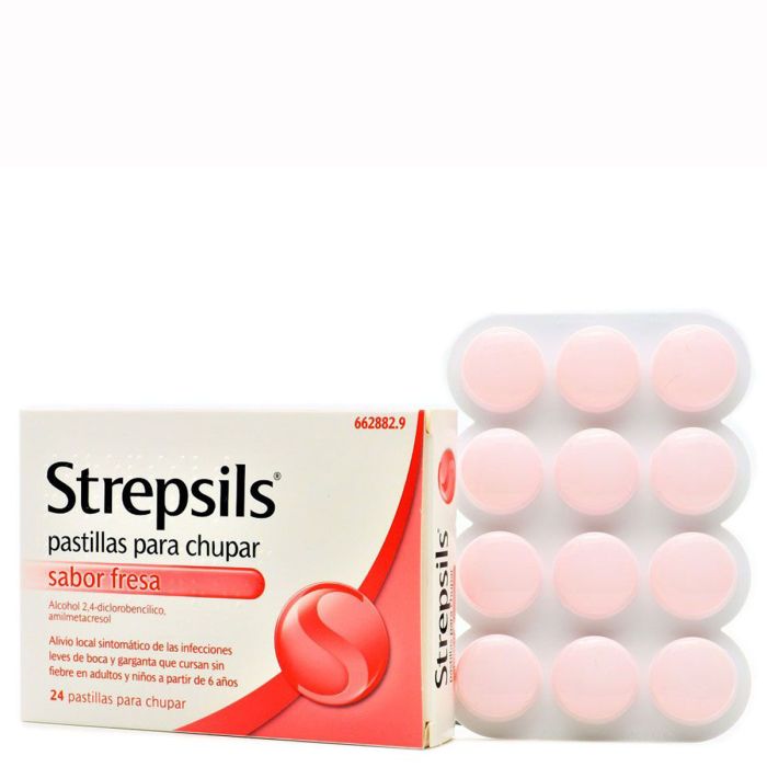 Strepsils 24 pastillas sabor fresa