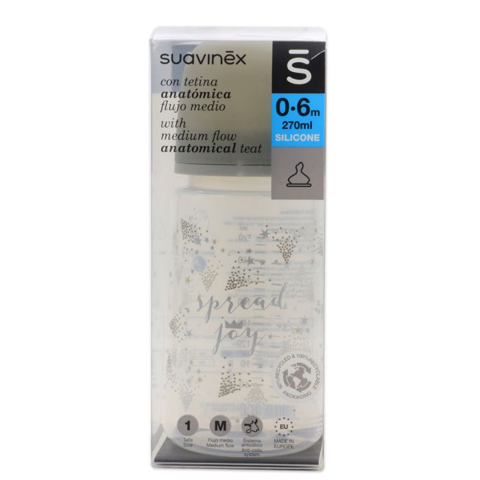 Suavinex Biberon Anticolico Tetina Silicona +0m 270 Ml