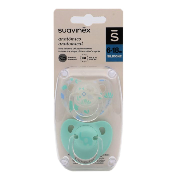 Comprar Suavinex Chupete Silicona T Anatomica Noche 6-18 M 2 U