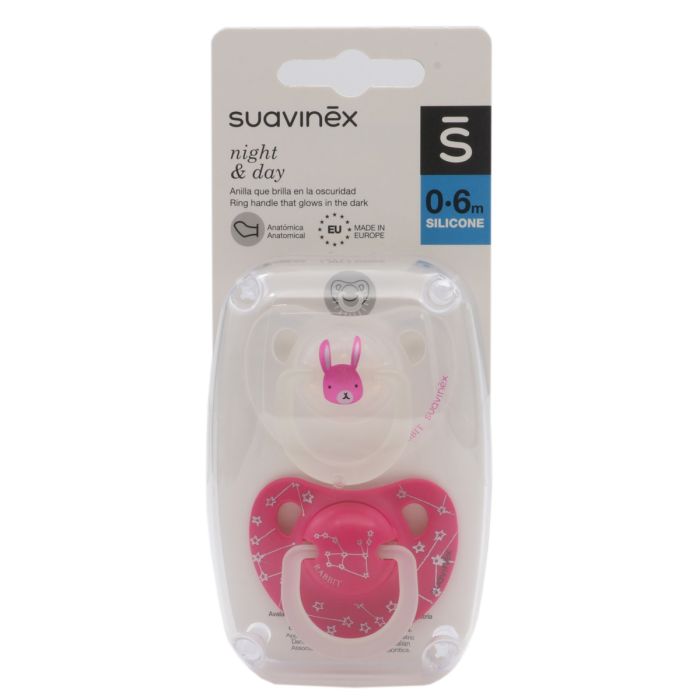 Suavinex Chupete Silicona Night&day Fisiologico 0-6 M