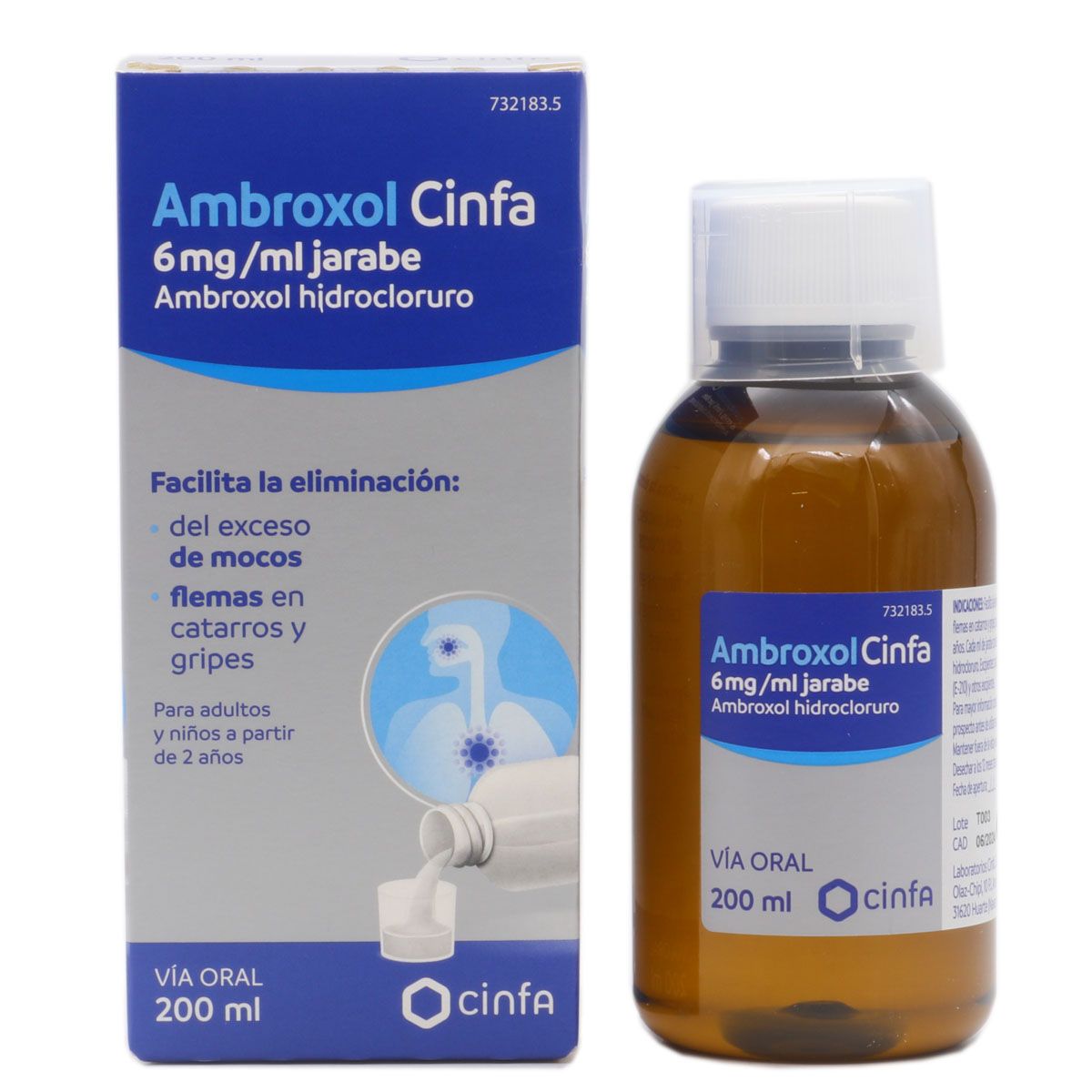 Ambroxol Cinfa Jarabe 200ml mucolítico| FarmaSoler