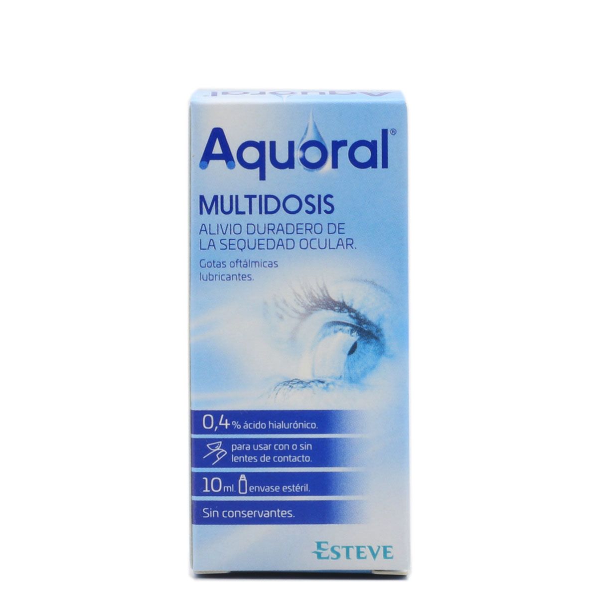Aquoral Gotas Para Ojos con Ácido Hialurónico al 4% 10 ml Multidosis