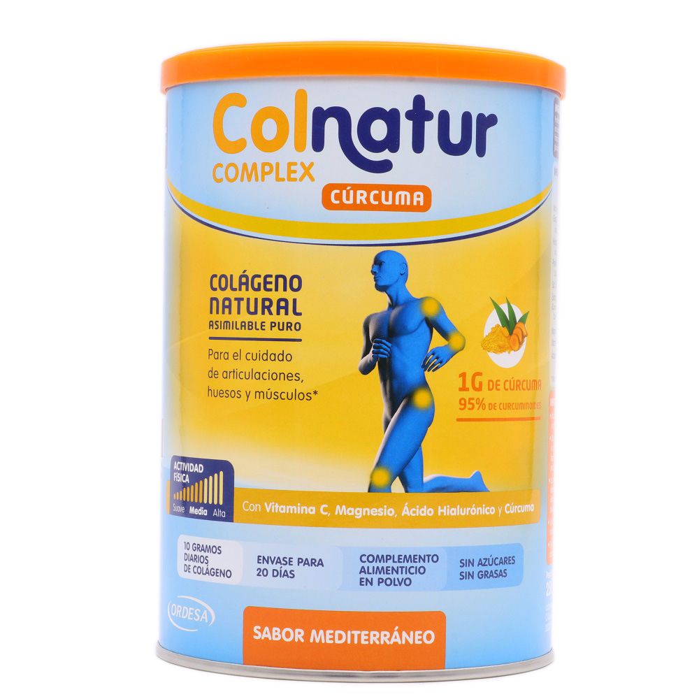 Colnatur (2 unidades de colágeno hidrolizado de cúrcuma complejo 8.81  onzas, 8.82 oz en polvo, sabor fruta de la pasión, ácido hialurónico y  vitamina
