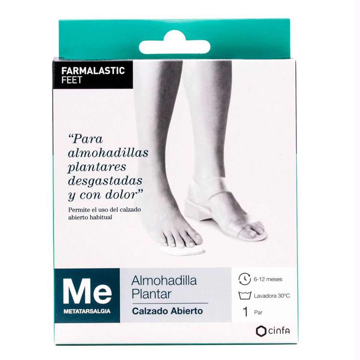 Farmalastic Feet Almohadilla Plantar Calzado Abierto Talla Única 1 Par