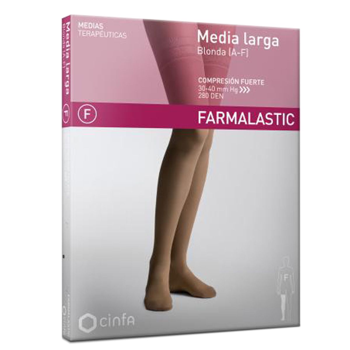 Farmalastic Media Larga Blonda Compresión Normal Beige Talla RP 1 Par