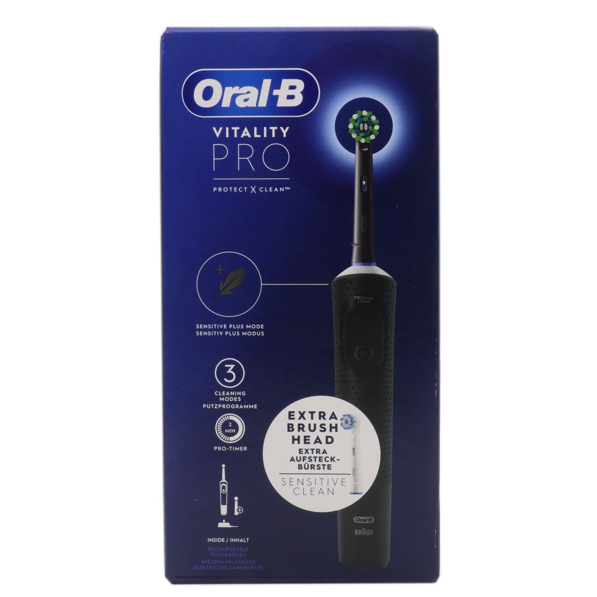cepillo dental eléctrico negro Vitality Pro