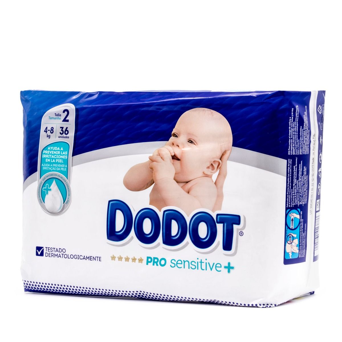 Dodot Pro Sensitive+ Pañal Infantil Talla 2 de 4 a 8Kg 36 Pañales