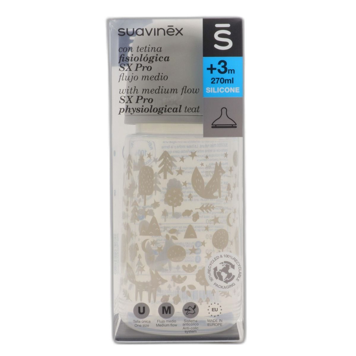 Suavinex Fisiológico SX Pro Silicona 0-6 m 2 unidades Blanco y Rojo, Envío  48/72 horas
