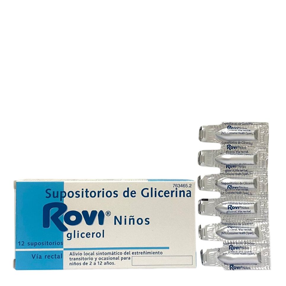 Supositorios de Glicerina Rovi Niños 12 Supositorios| Farmasoler